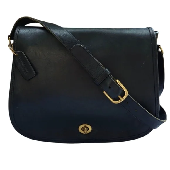 Vtg COACH | Ranch Bag | Black | Womens | Crossbody | 90s | Leather - Picture 1 of 16